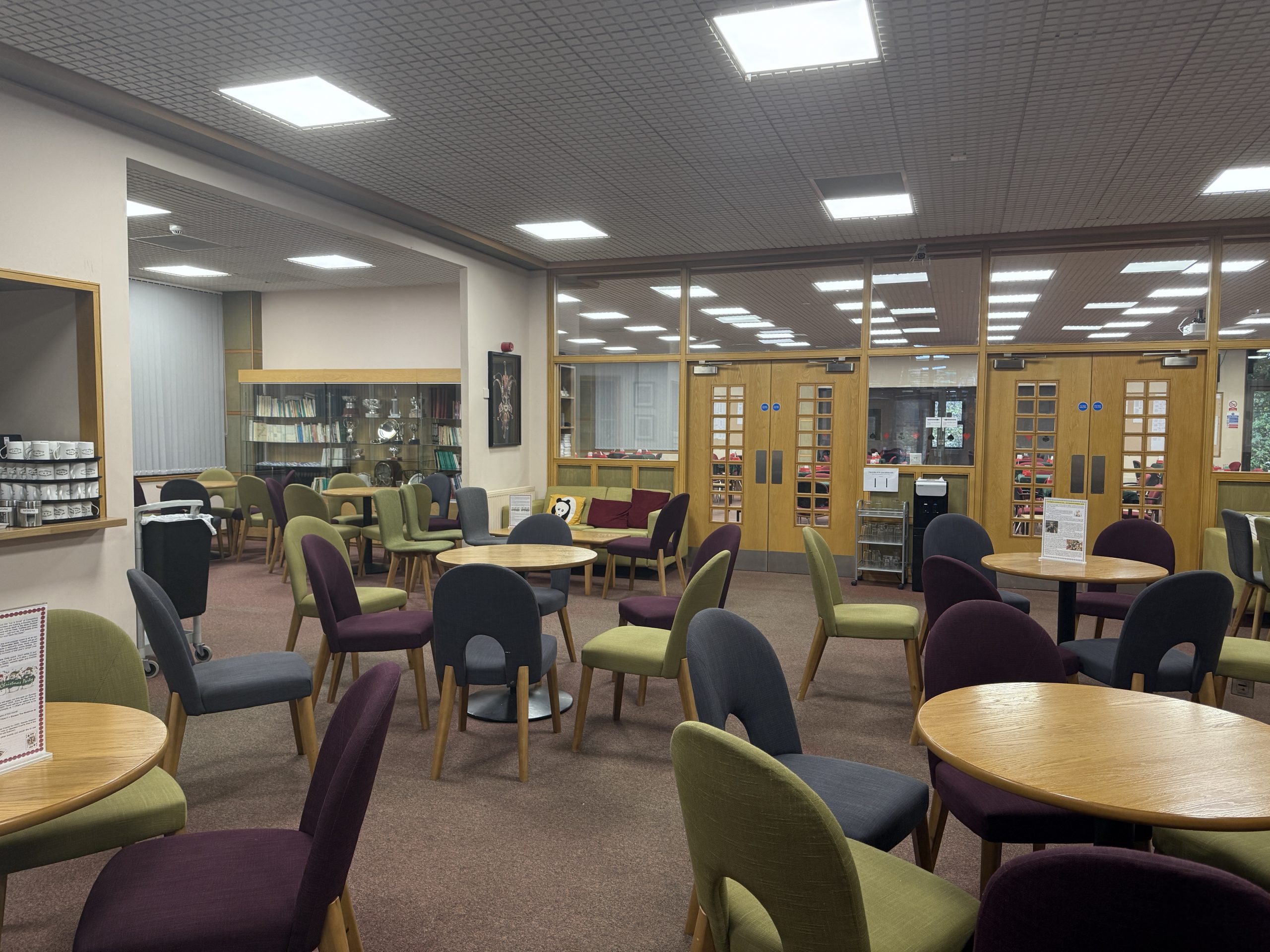 Looking across the social area